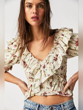 Free People Favorite Girl Top In Tea Combo
